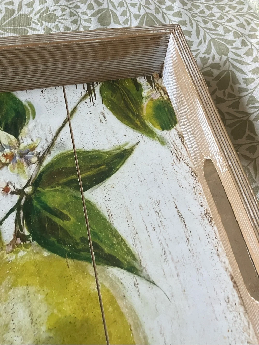 Wooden lemon tray 13x13